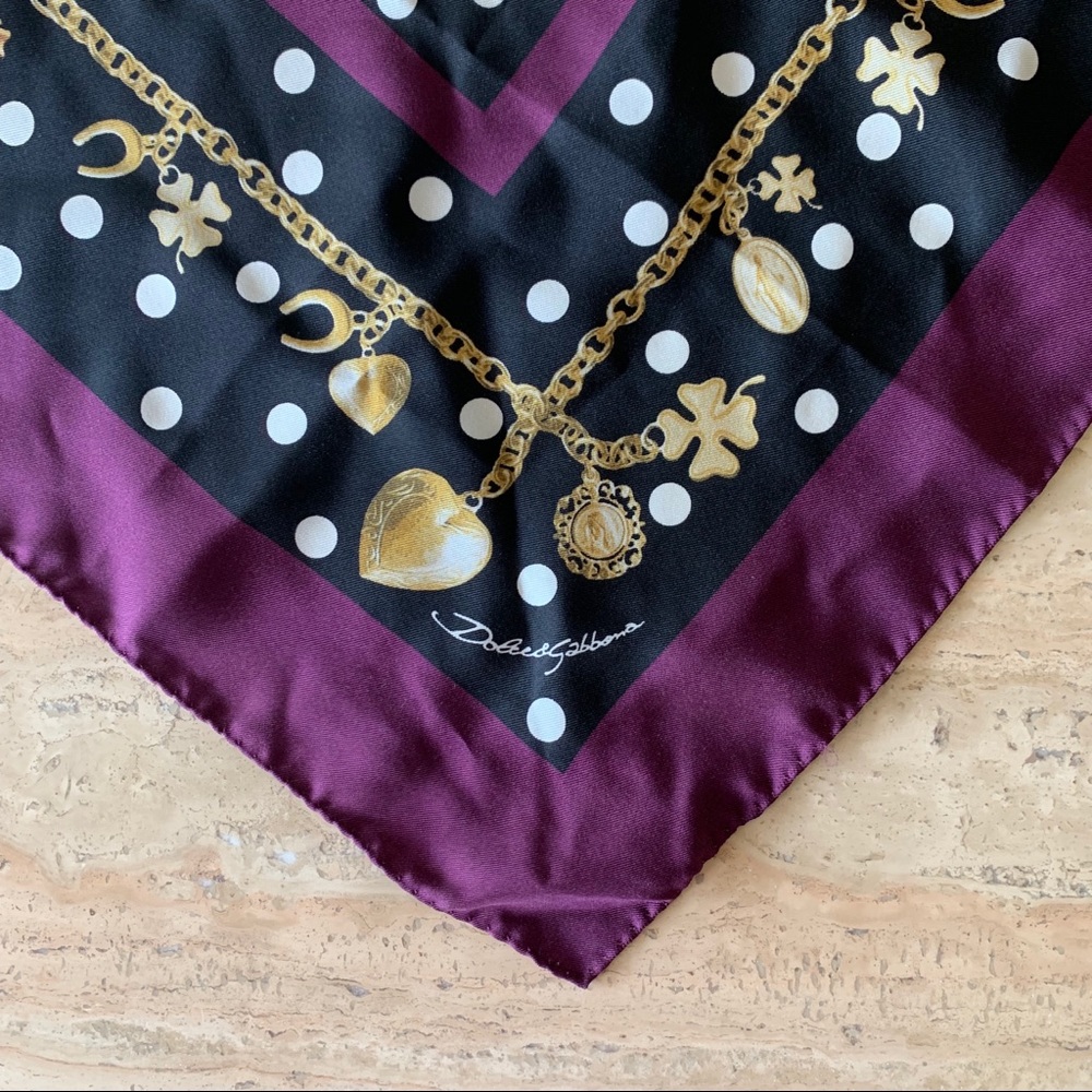 DG Dolce and Gabbana silk scarf